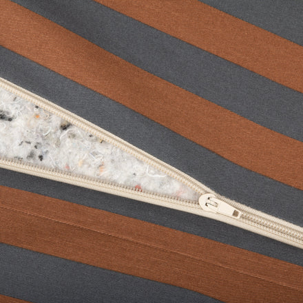 *  Nobodinoz Majestic Matras Eco Floor Mat | Blue Brown Stripes