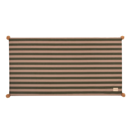 * Nobodinoz Majestic Matras Eco Floor Mat | Green Taupe Stripes