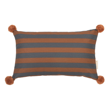 *  Nobodinoz Majestic Rechthoekig Kussen 46x27cm | Blue Brown Stripes
