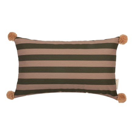 * Nobodinoz Majestic Rechthoekig Kussen 46x27cm Green Taupe Stripes