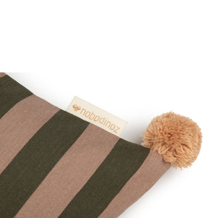* Nobodinoz Majestic Rechthoekig Kussen 46x27cm Green Taupe Stripes
