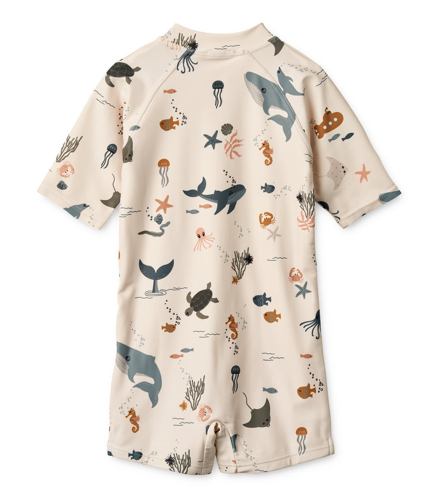 Liewood Max UV Swim UV Jumpsuit Zwempakje | Sea Creature / Sandy