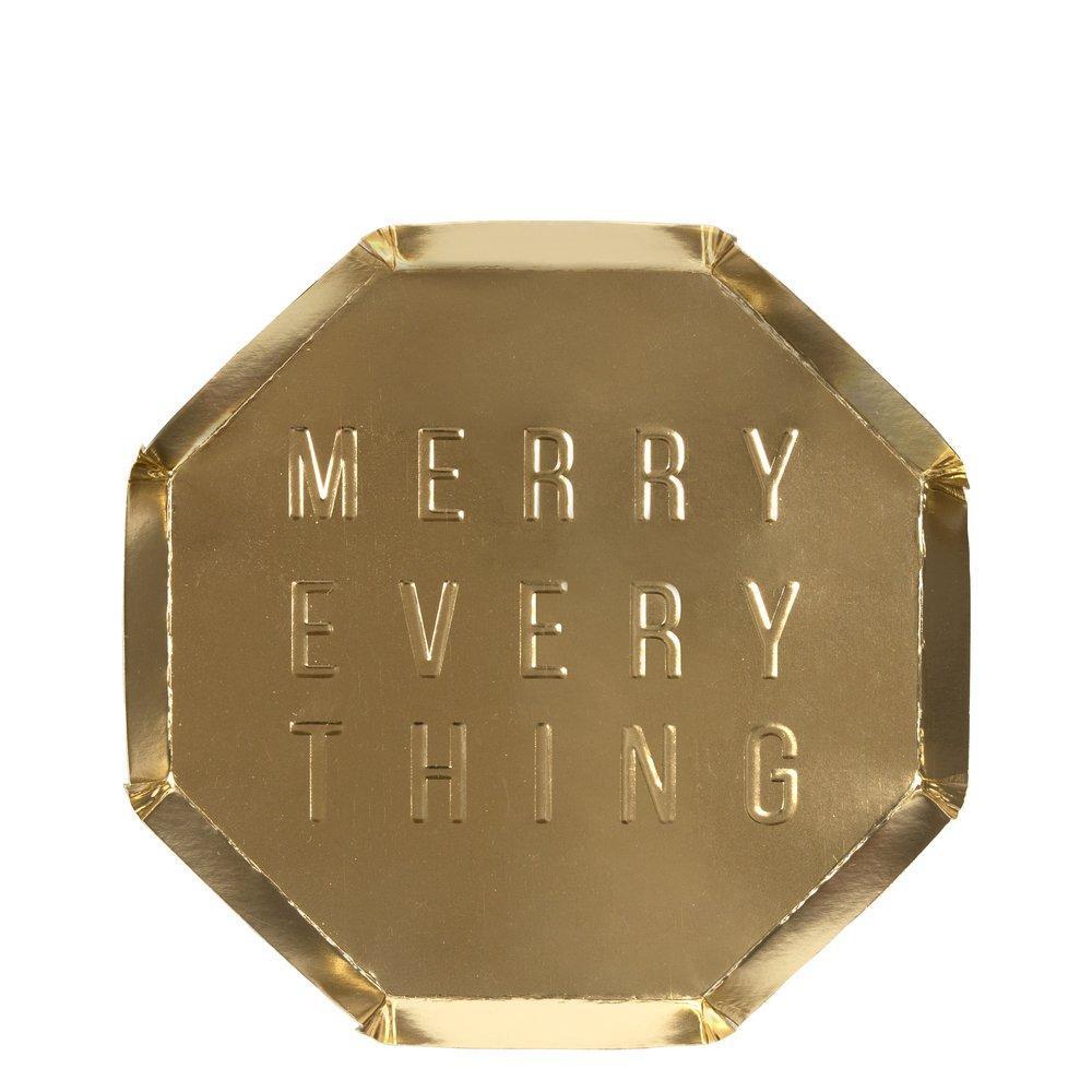 * Meri Meri set 8 kartonnen bordjes Merry Everything