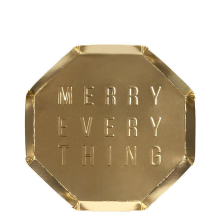 * Meri Meri set 8 kartonnen bordjes Merry Everything