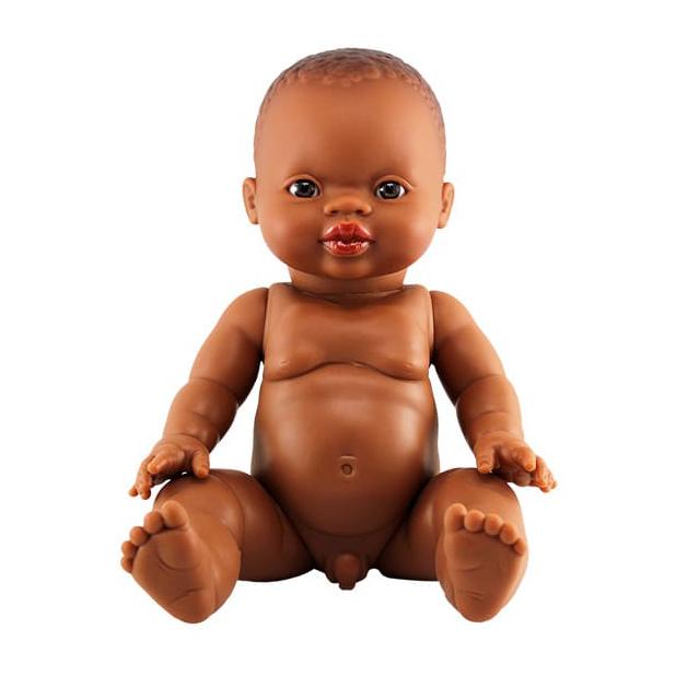 Paola Reina Doll Boy blauwe ogen | African