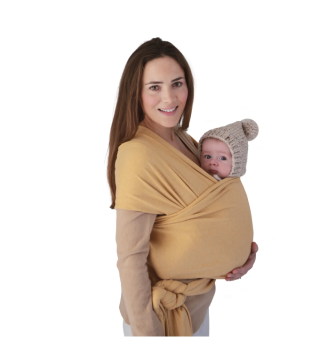 Mushie Baby Wrap draagdoek | Mustard Melange*