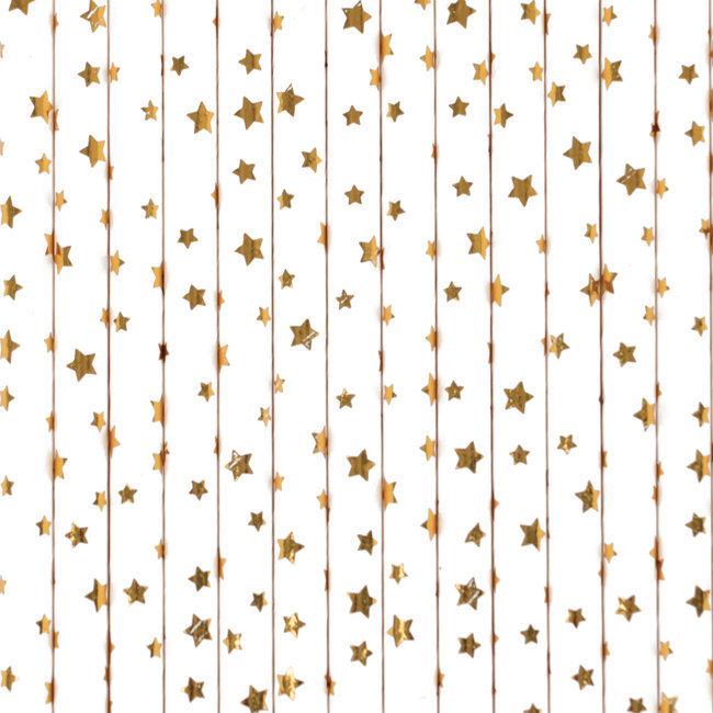 Set 25 papieren rietjes gold stars