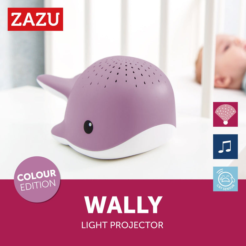 Zazu Projector Met Rustgevende Melodieën Wally De Walvis | Warm Roze*
