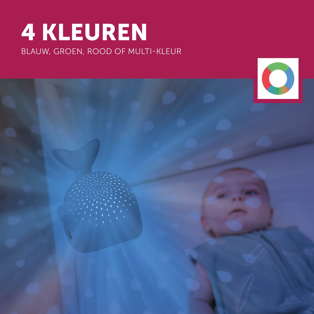 Zazu Projector Met Rustgevende Melodieën Wally De Walvis | Warm Roze*