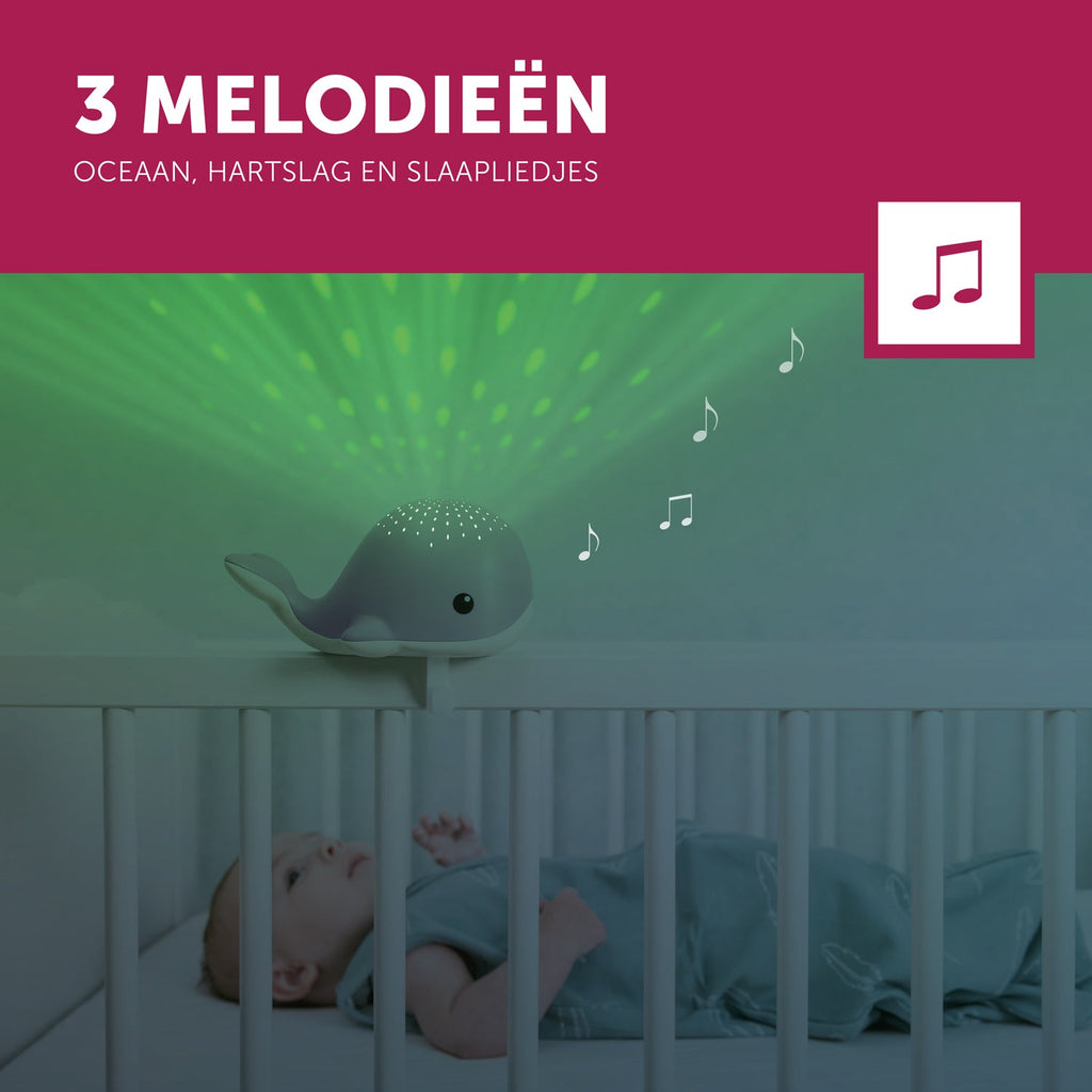 Zazu Projector Met Rustgevende Melodieën Wally De Walvis | Warm Roze*