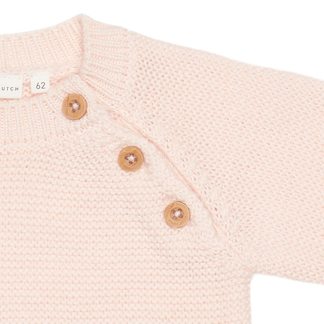 Little Dutch Babypakje Onesie Knit | Pink