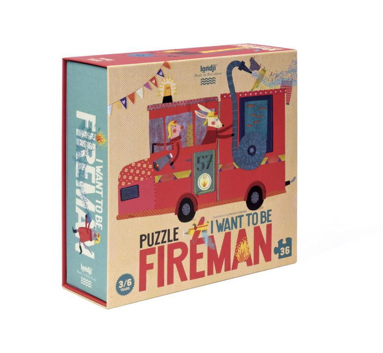 Londji Puzzel 36 stukken | I want to be...Fireman