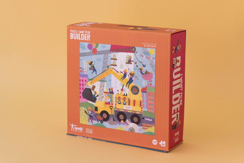 Londji Puzzel 36 stukken | I want to be...Builder