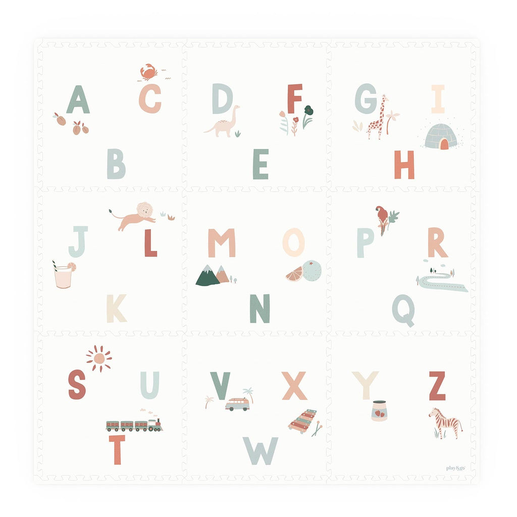 Play And Go EEVAA 2-In-1 Speeltapijt Puzzelmat & Opbergbox | Alphabet