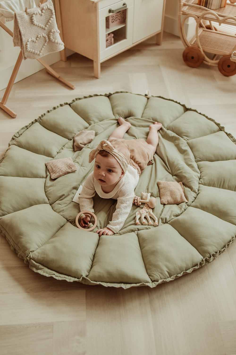 Play and go Speeltapijt Nestje Baby Bloom | Meadow Green