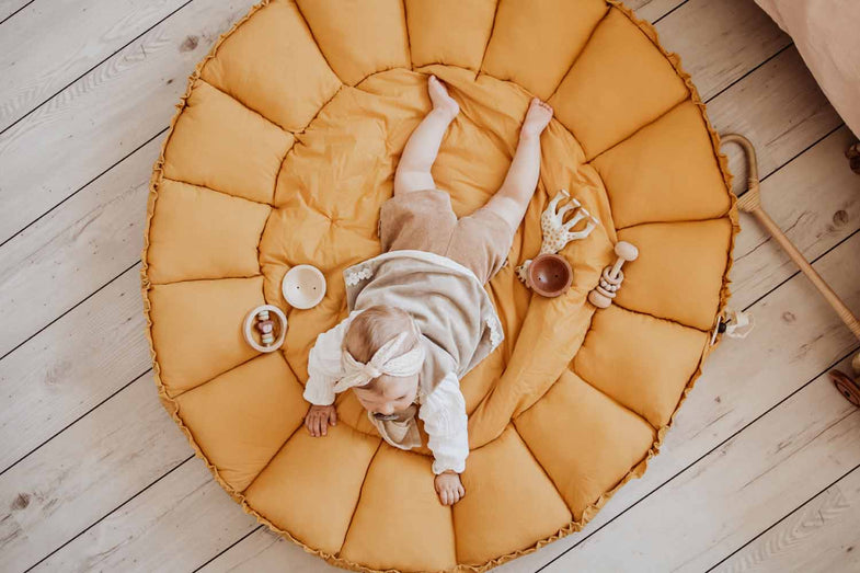 Play and go Speeltapijt Nestje Baby Bloom | Mustard Chai Tea