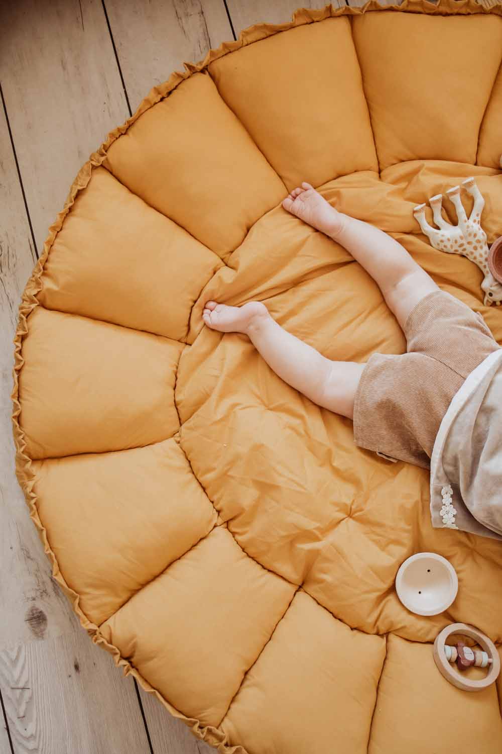 Play and go Speeltapijt Nestje Baby Bloom | Mustard Chai Tea