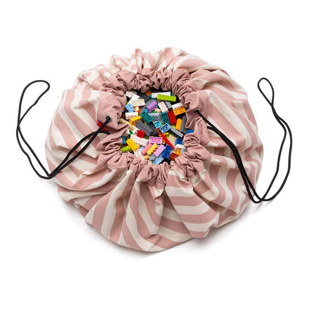 Play And Go Opbergzak Speelmat | Stripes New Pink