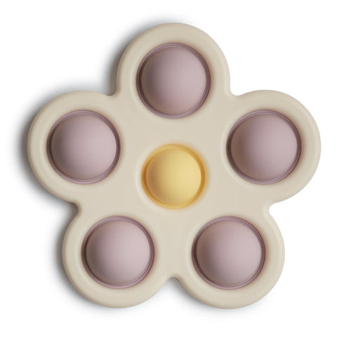 Mushie Bijtspeeltje Flower Press Toy | Soft Lilac