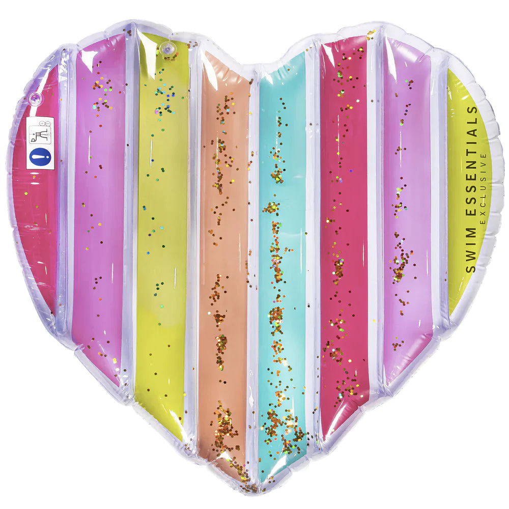 * Swim Essentials Luchtbed 150cm | Regenboog