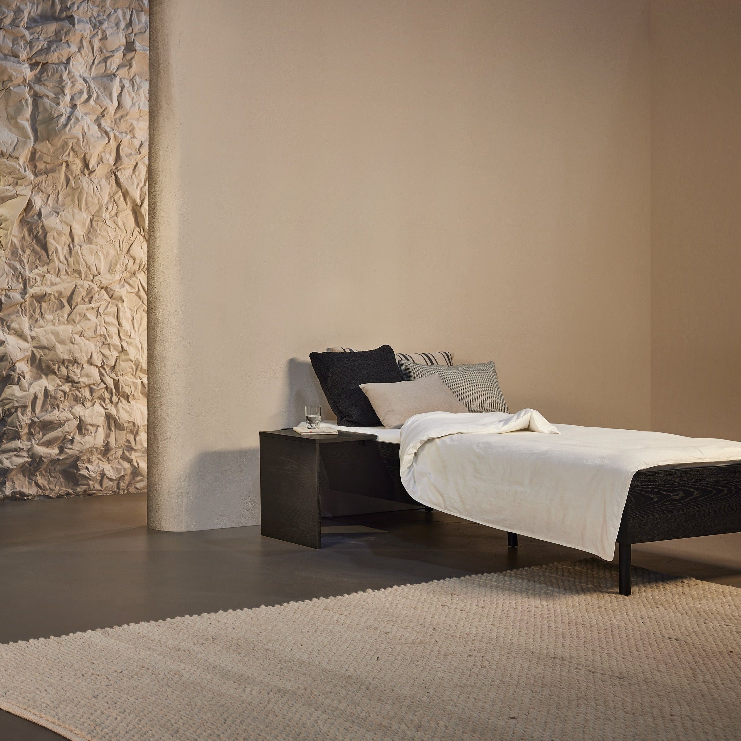 Quax Hai No Ki Junior Bed 90x200cm | Black Ash Wood