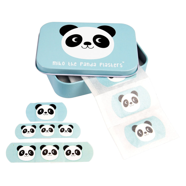 Metalen doosje met schattige pleisters Panda