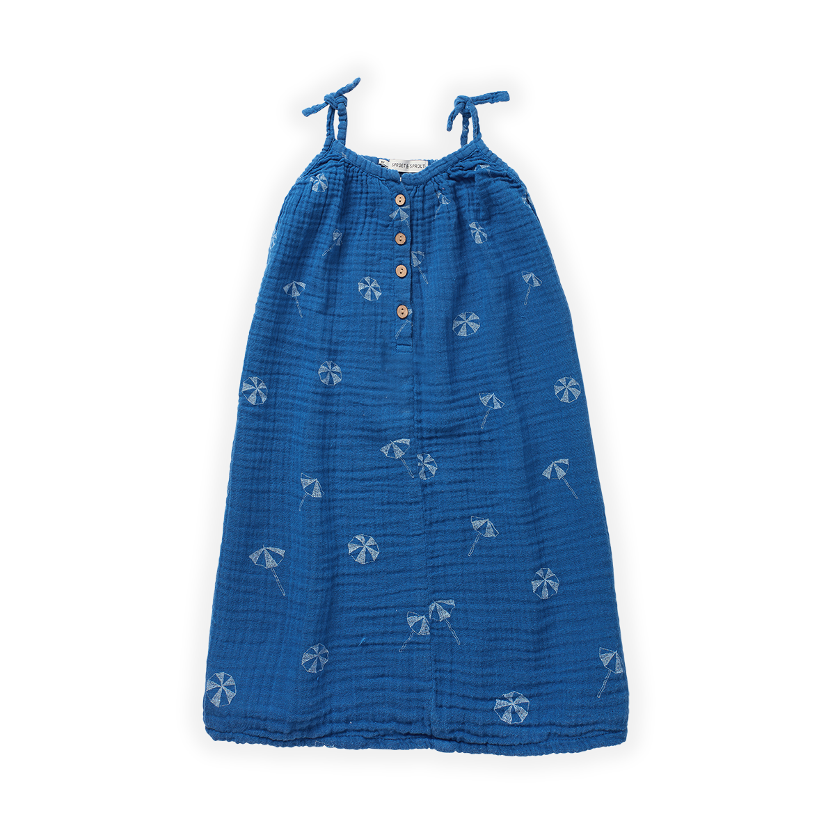 Sproet & Sprout Strap Dress Jurk | Umbrella Azzurra Blue  *