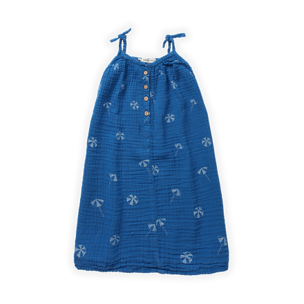 Sproet & Sprout Strap Dress Jurk | Umbrella Azzurra Blue  *