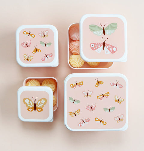 A Little Lovely Company Lunch & Snack Box Set | Vlinders