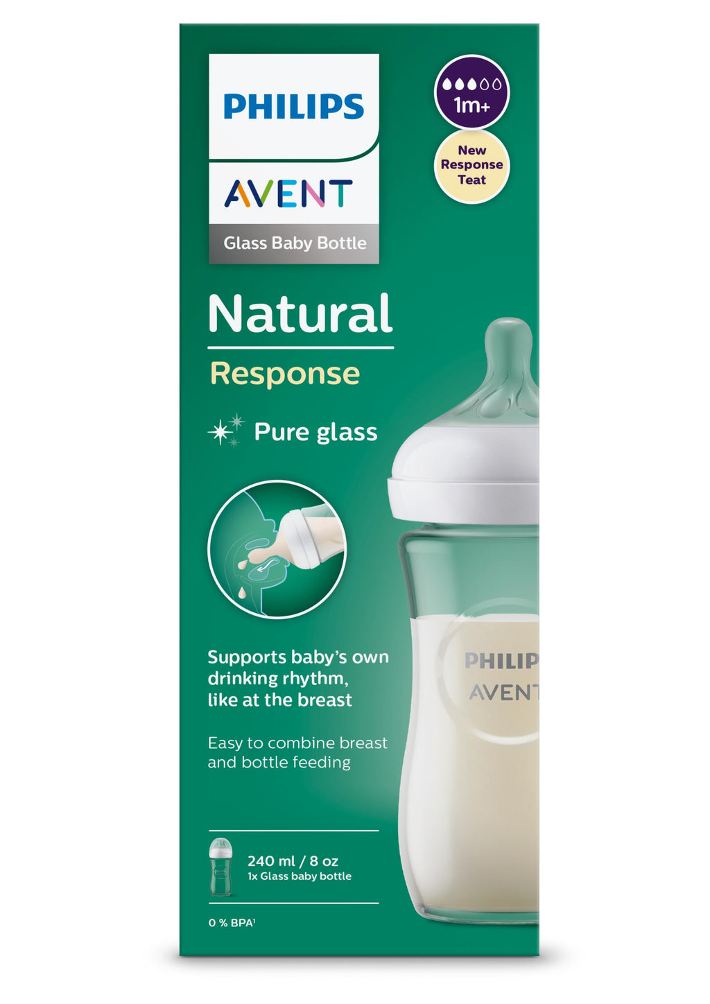 Avent Natural 3.0 Zuigfles SCY933/01 240ml | Glas