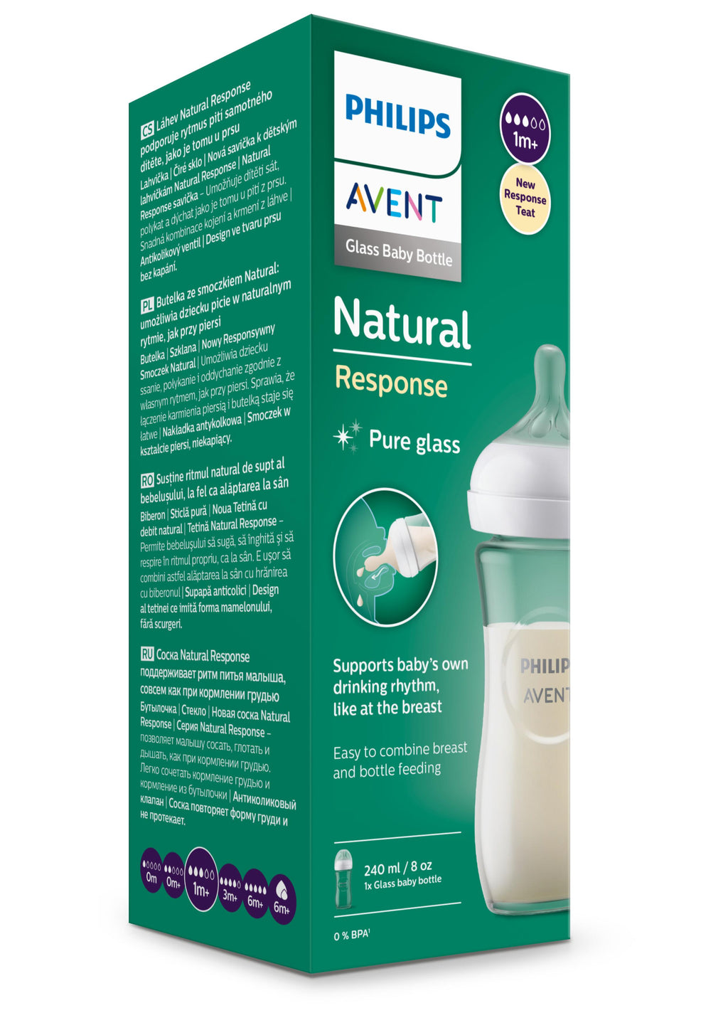 Avent Natural 3.0 Zuigfles SCY933/01 240ml | Glas