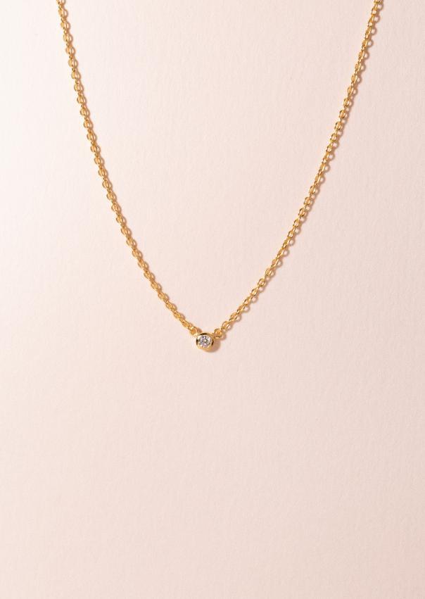 Galore Ketting Single Diamond | Gold Petite