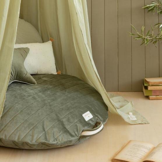 *  Nobodinoz Sahara Pouffe | Olive Green