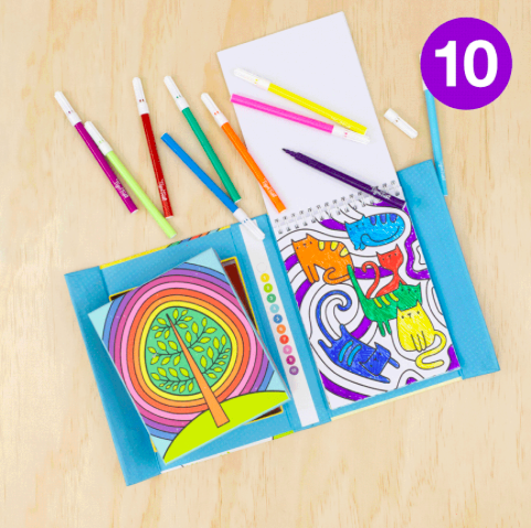 Tiger Tribe Meeneem Colouring Set | Numbers Rainbow Garden +5 jaar
