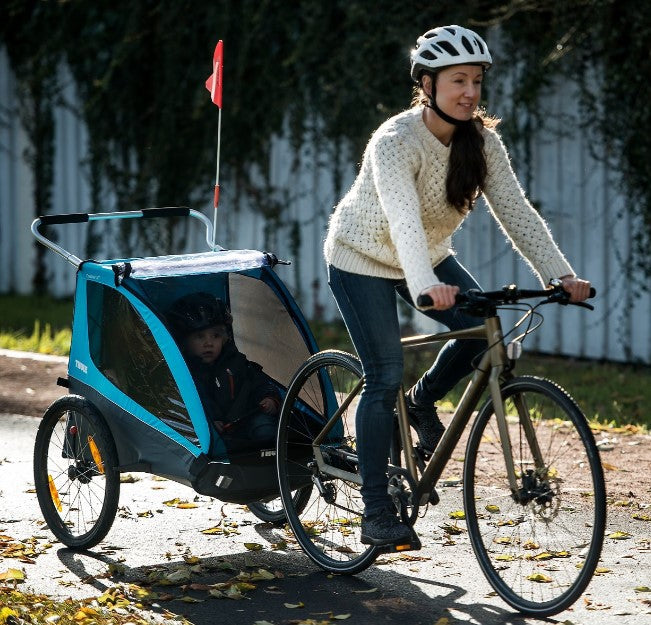 Thule Dubbelzit Fietstrailer Coaster XT | Zwart