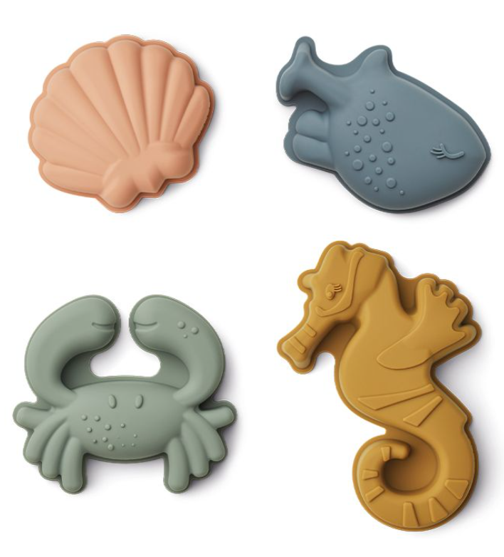 ZZZ Liewood Gill Zand Vormpjes 4-pack | Sea Creature Sandy*