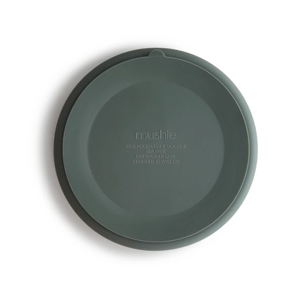 Mushie Silicone Bord Rond Met Zuignap | Dried Thyme
