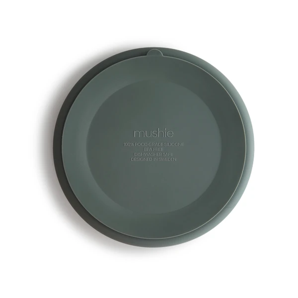 Mushie Silicone Bord Rond Met Zuignap | Dried Thyme