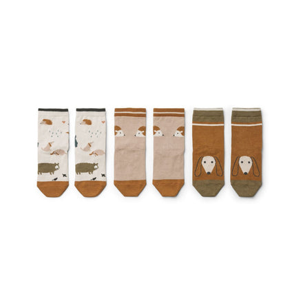 zzz Liewood Silas Socks 3 pack | Friendship Sandy Mix*