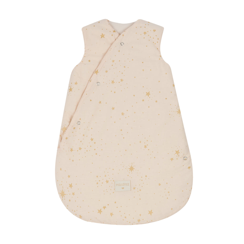 *  Nobodinoz Snowy Warm Winterslaapzak 0-6M | Gold Stella / Dream Pink