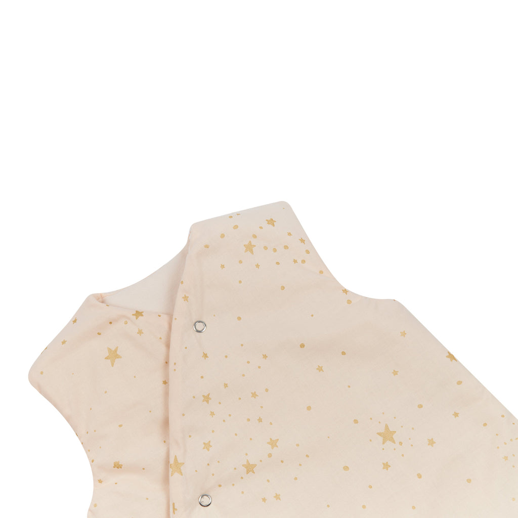 *  Nobodinoz Snowy Warm Winterslaapzak 0-6M | Gold Stella / Dream Pink