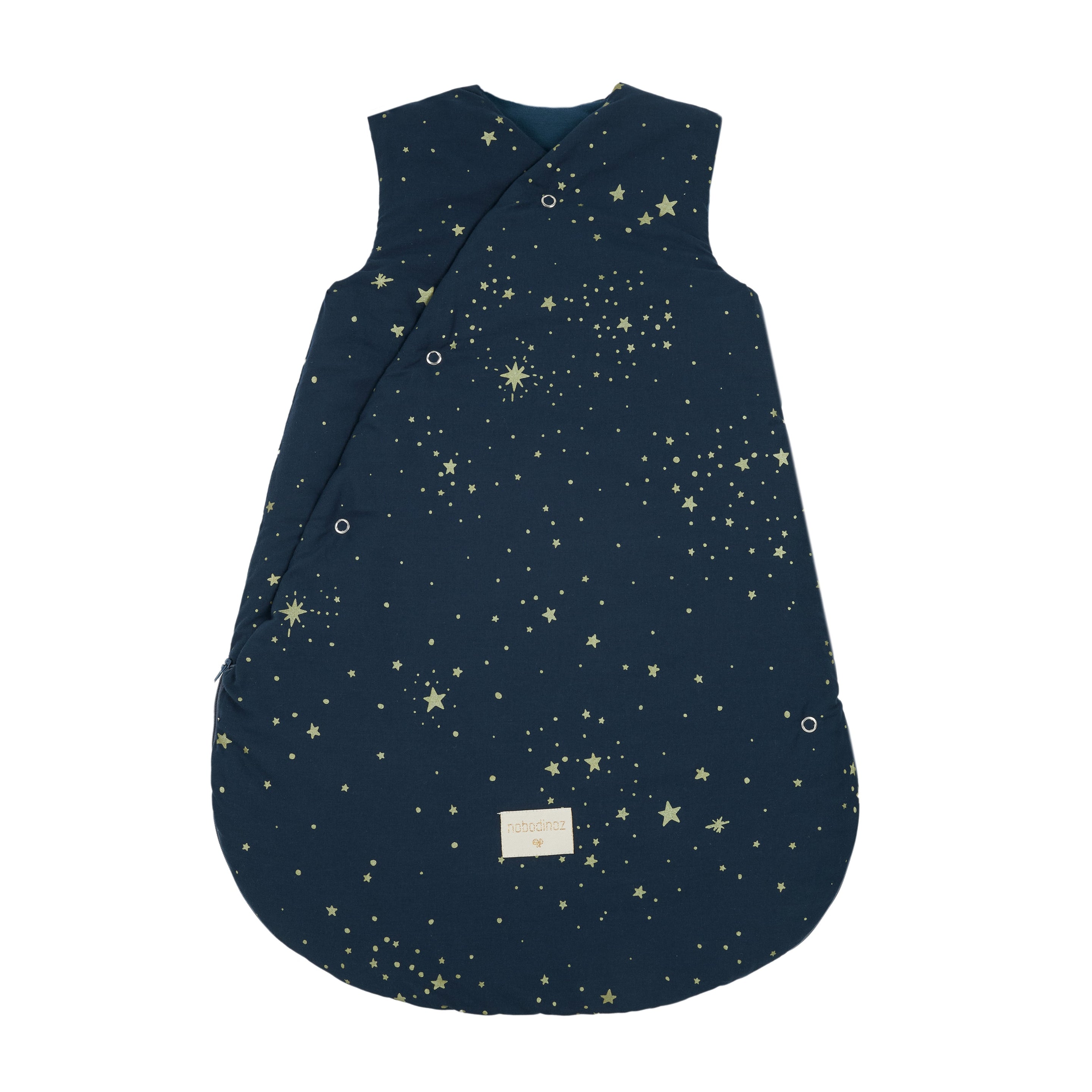 *  Nobodinoz Snowy Warm Winterslaapzak 0-6M | Gold Stella / Night Blue