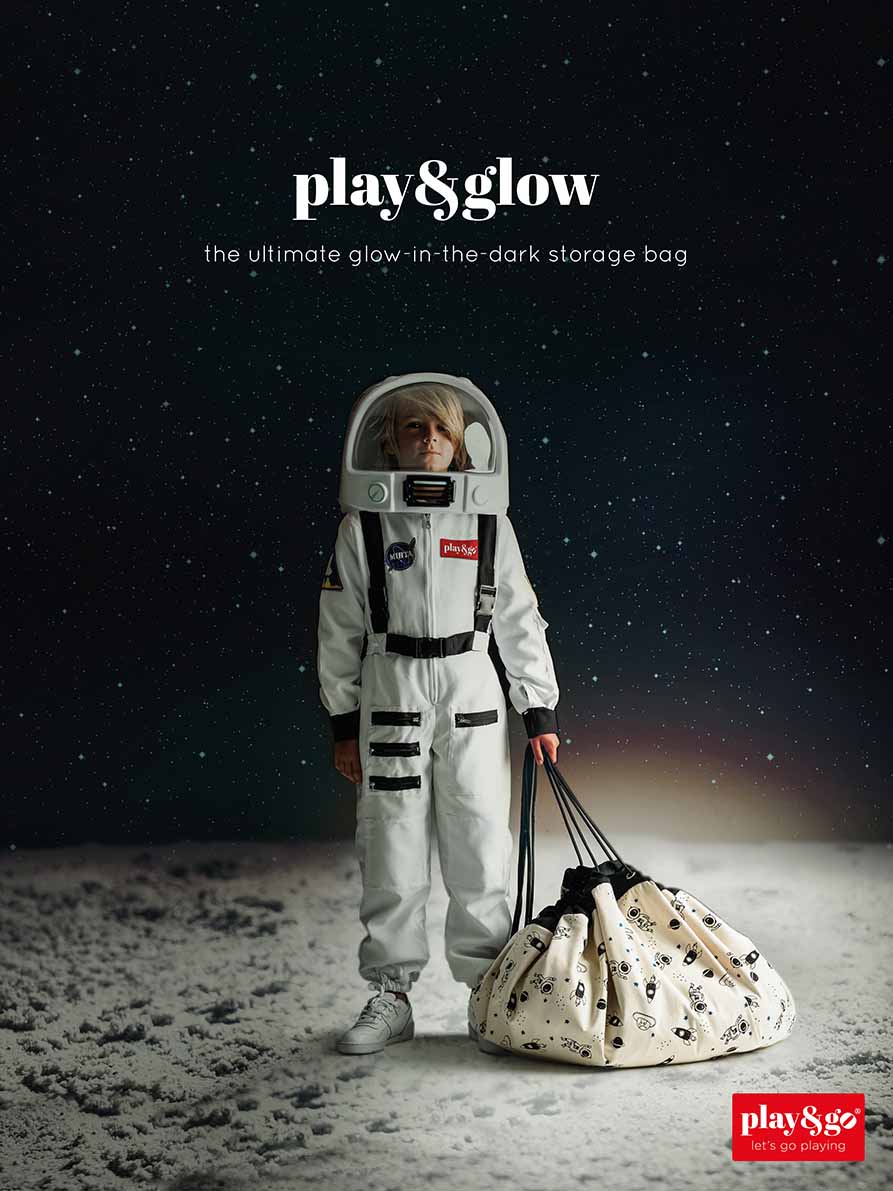 Play and go Opbergzak | speelmat Space Glow in the dark