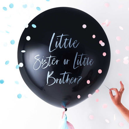 Ginger Ray Gender reveal ballon kit | Little Brother or Little Sister  *