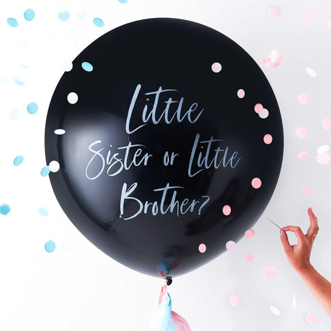 Ginger Ray Gender reveal ballon kit | Little Brother or Little Sister*