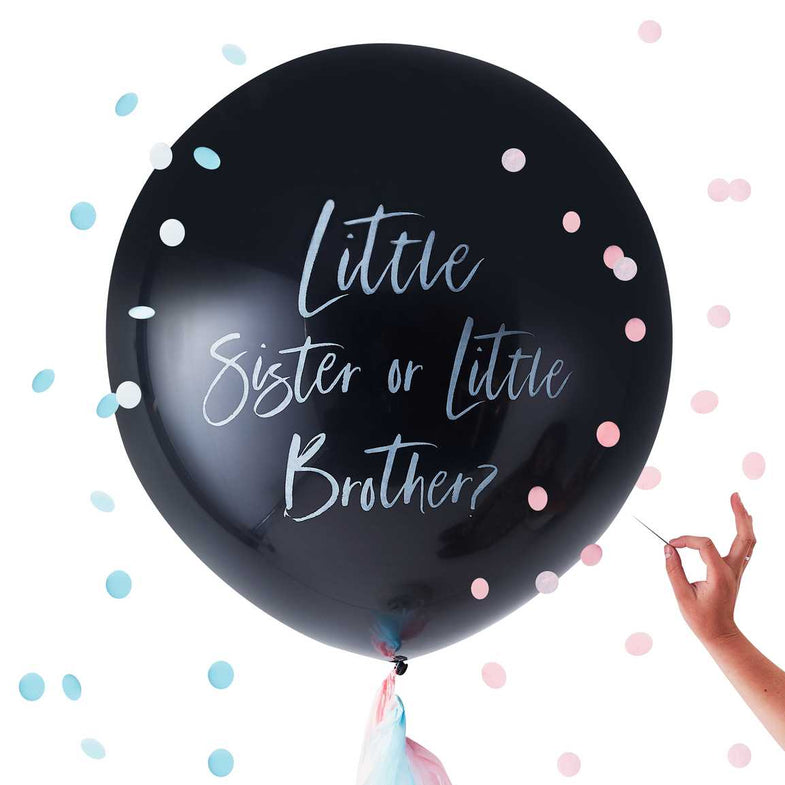 Ginger Ray Gender reveal ballon kit | Little Brother or Little Sister  *