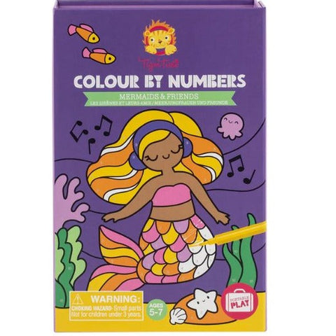 Tiger Tribe meeneem Colour By Numbers Mermaids +4 jaar  *