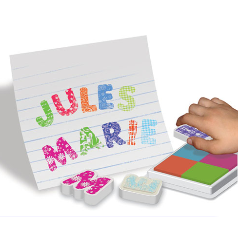 Stempel set ABC - DE GELE FLAMINGO - 1