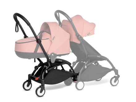 * Babyzen YOYO Connect Lichte Dubbele Plooibuggy | Zwart Zonder Kap