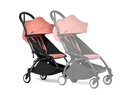 * Babyzen YOYO Connect Lichte Dubbele Plooibuggy | Zwart Zonder Kap